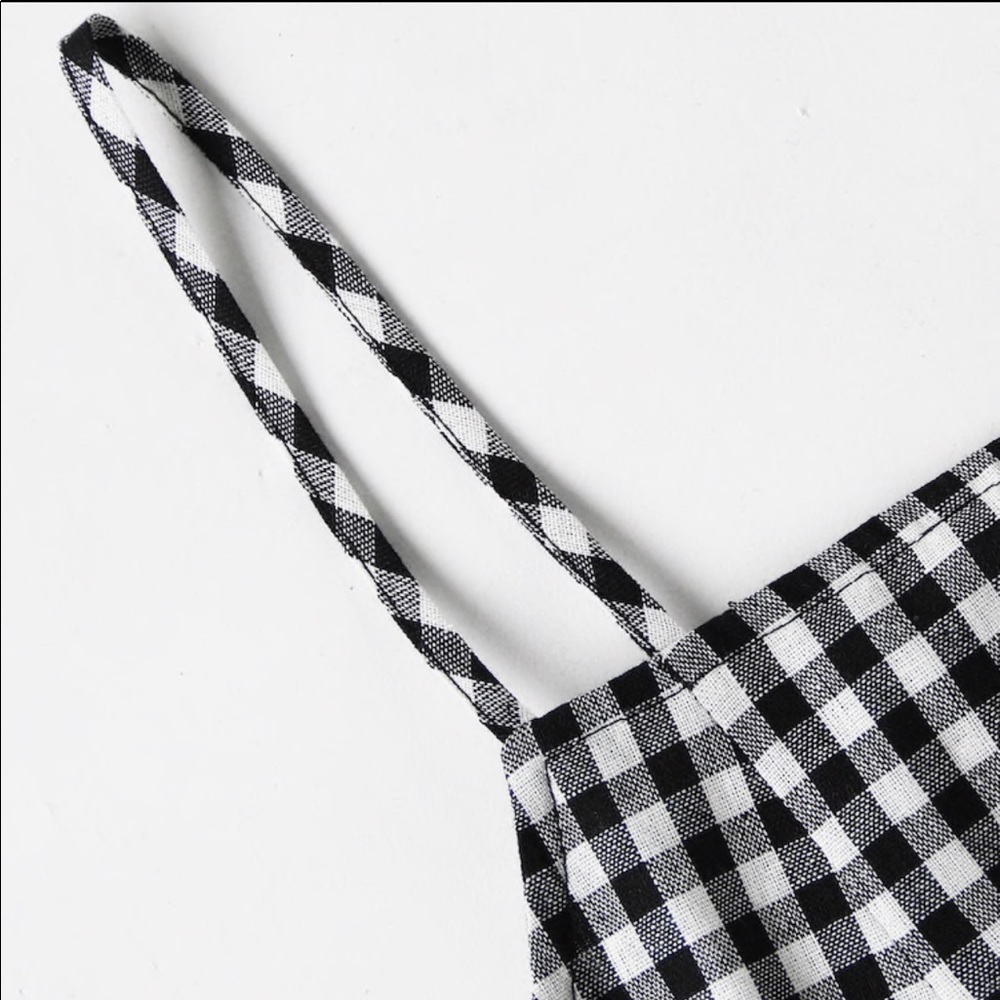 LAST ONE Plaid Gingham Mini Dress - Picture 5 of 7